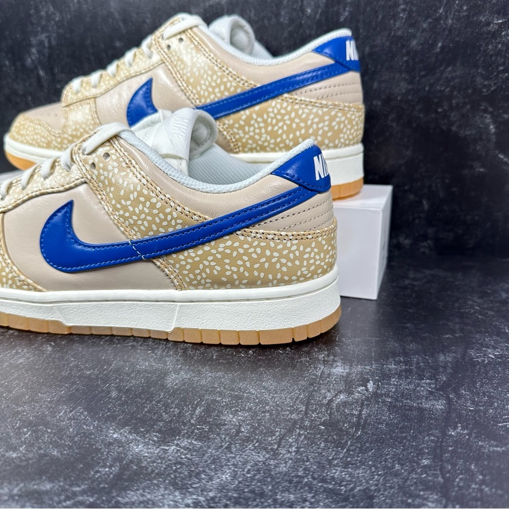 DUNK LOW PREMIUM MONTREAL BAGEL SESAME SEED PRINT MENS SHOES SIZE 9.5 GUM SOLE - Picture 10 of 11